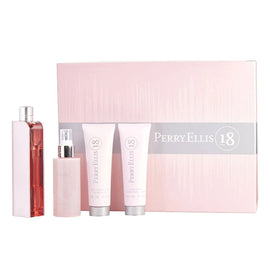 Perry Ellis 18 Set 4 Piece For Women 3.4oz EDP Spray